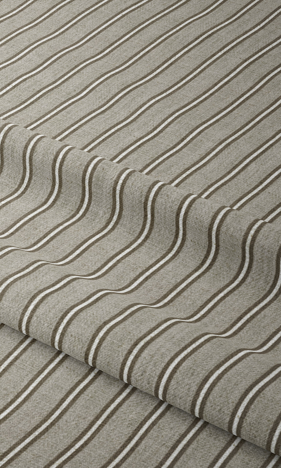 Modern Striped Window Treatments Fabric Sample (Beige/ Brown)