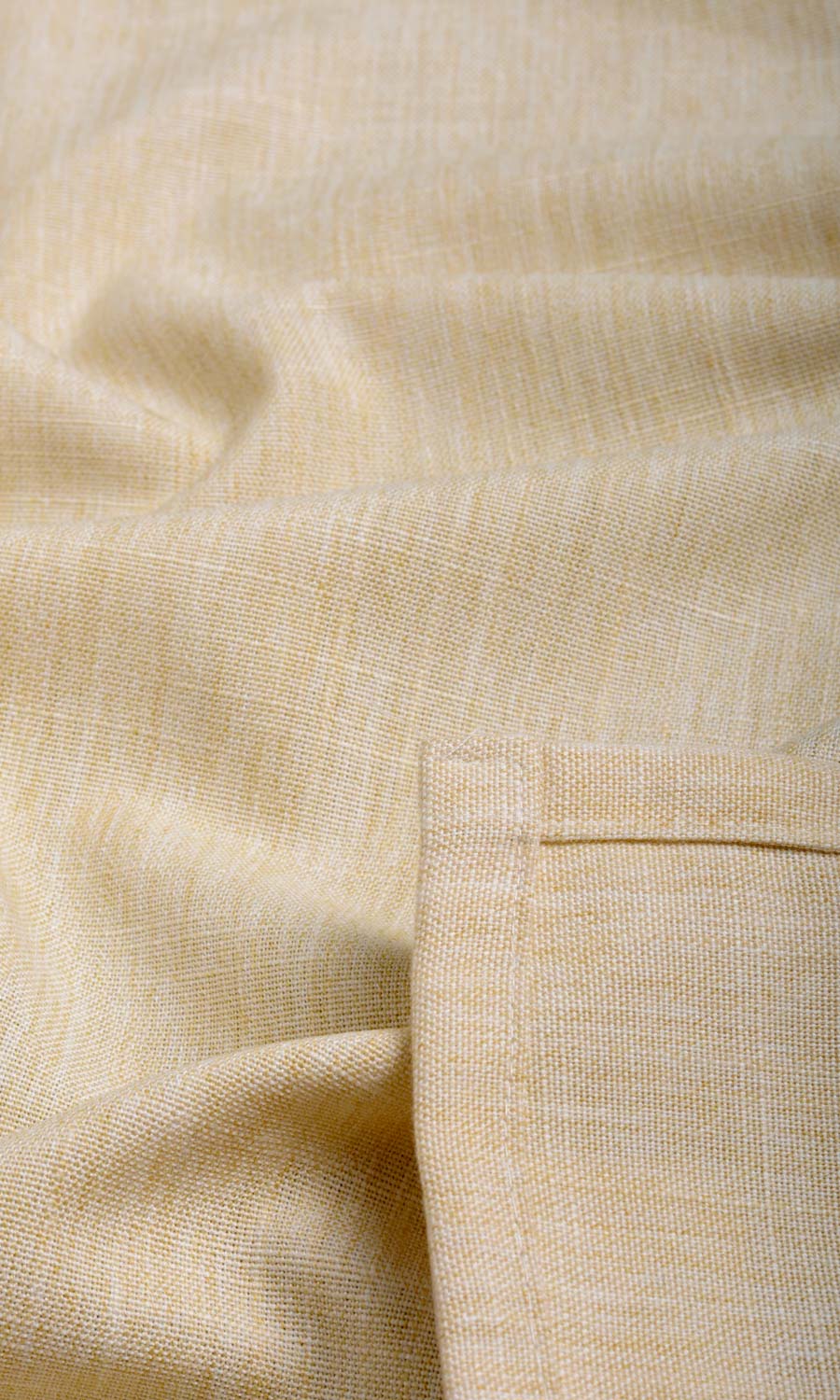 Plain Linen Texture Fabric By the Metre for Curtains & Drapes (Yellow Beige)