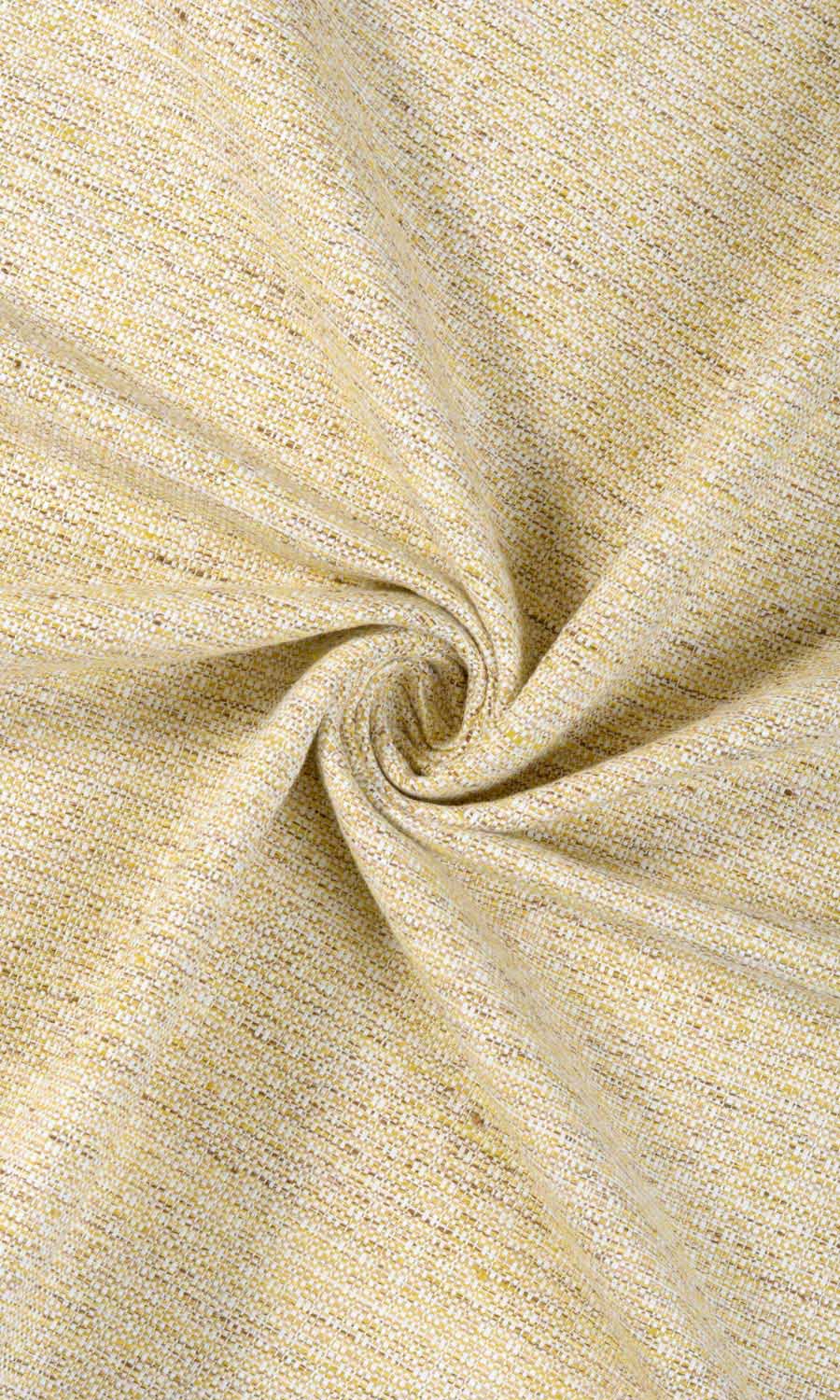 Textured Poly-Cotton Home Décor Fabric By the Metre (Yellow)