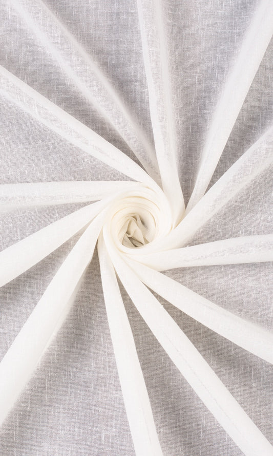 Plain Sheer Curtain Panels (Cream)