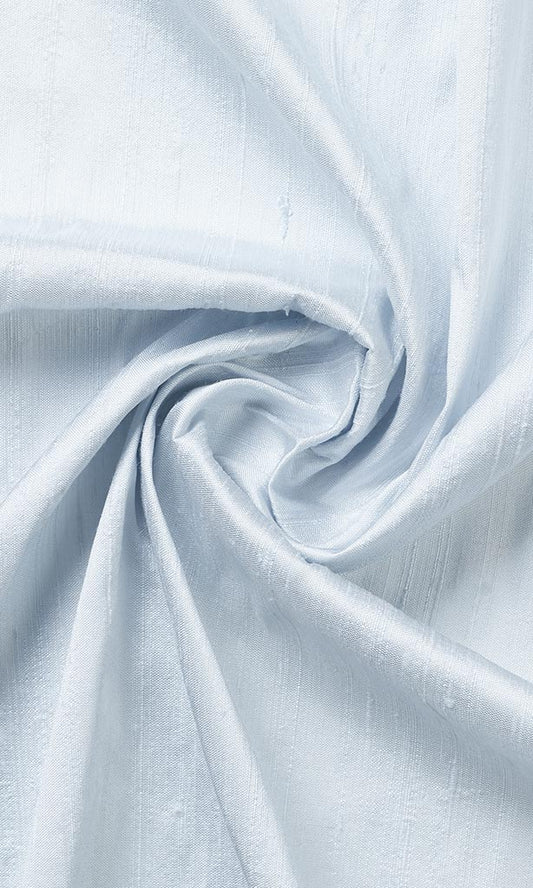 Pure Silk Curtain Panels (Ice Blue)