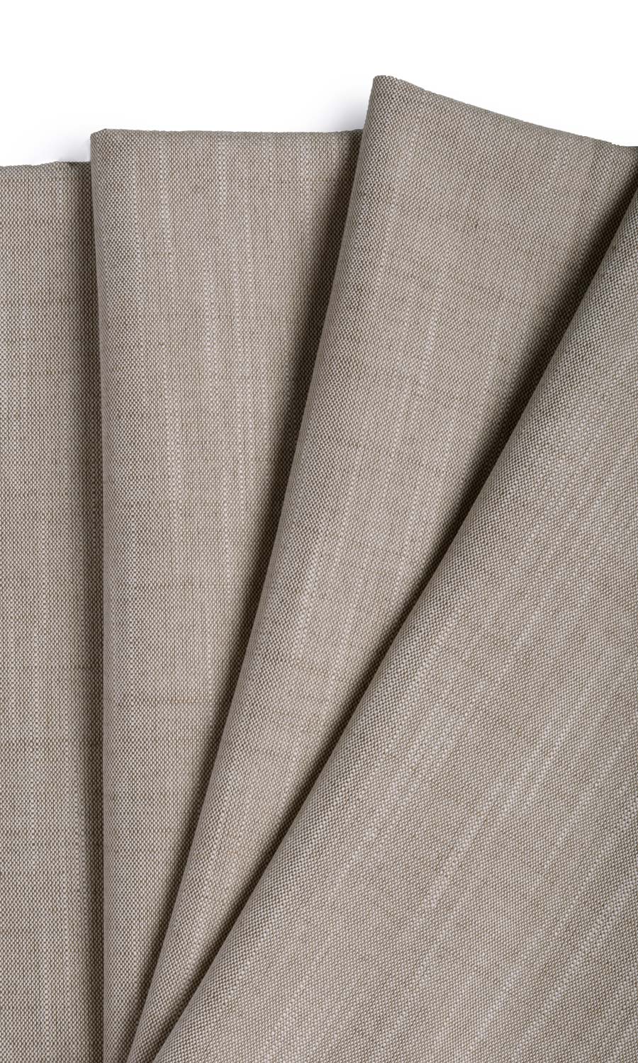 Plain Linen Texture Window Treatments Fabric By the Metre (Cedar Brown)