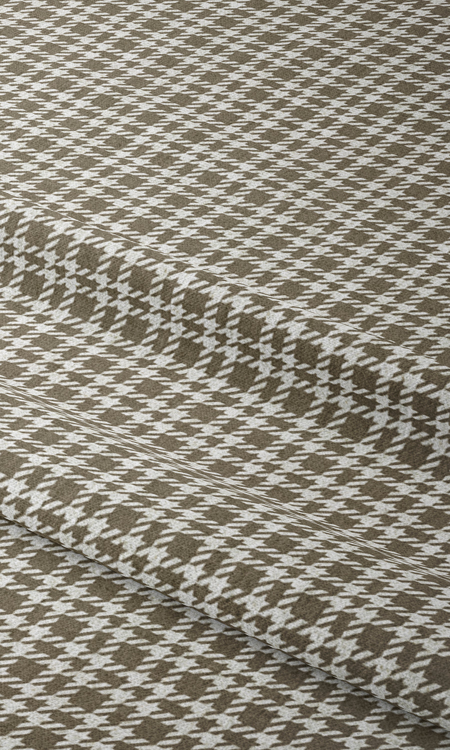 Checkered Window Treatments Fabric Sample (Cedar Brown/ White)