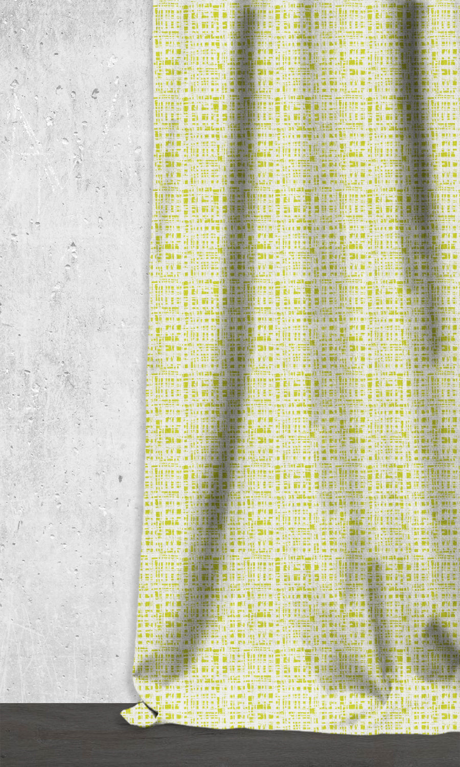 Abstract Print Home Décor Fabric Sample (White/ Pear Green)