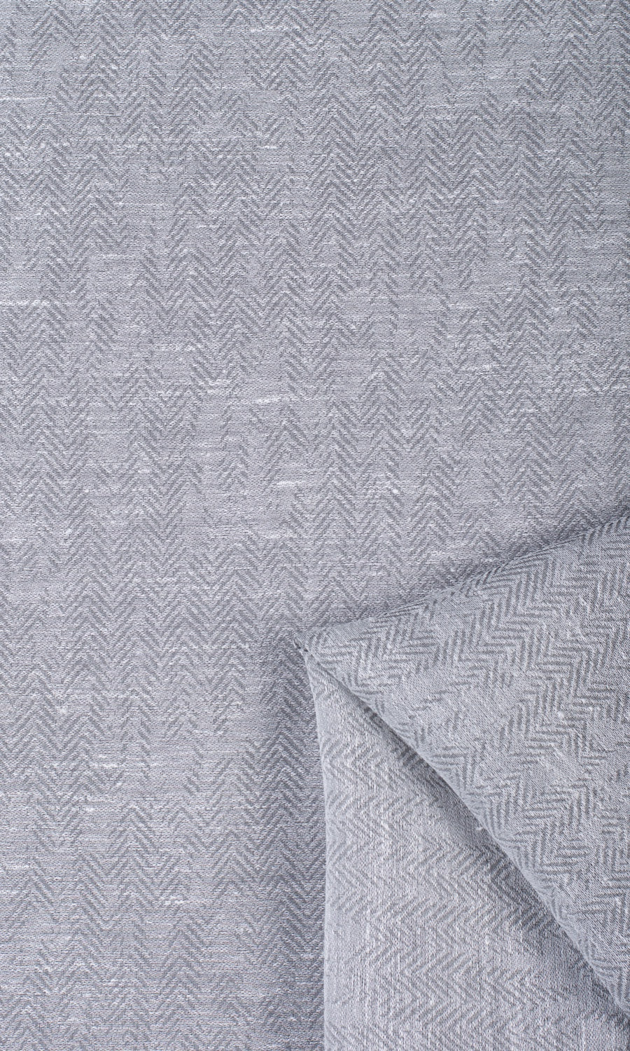 Chevron Textured Sheer Home Textile Fabric Material Sample (Cool Grey)