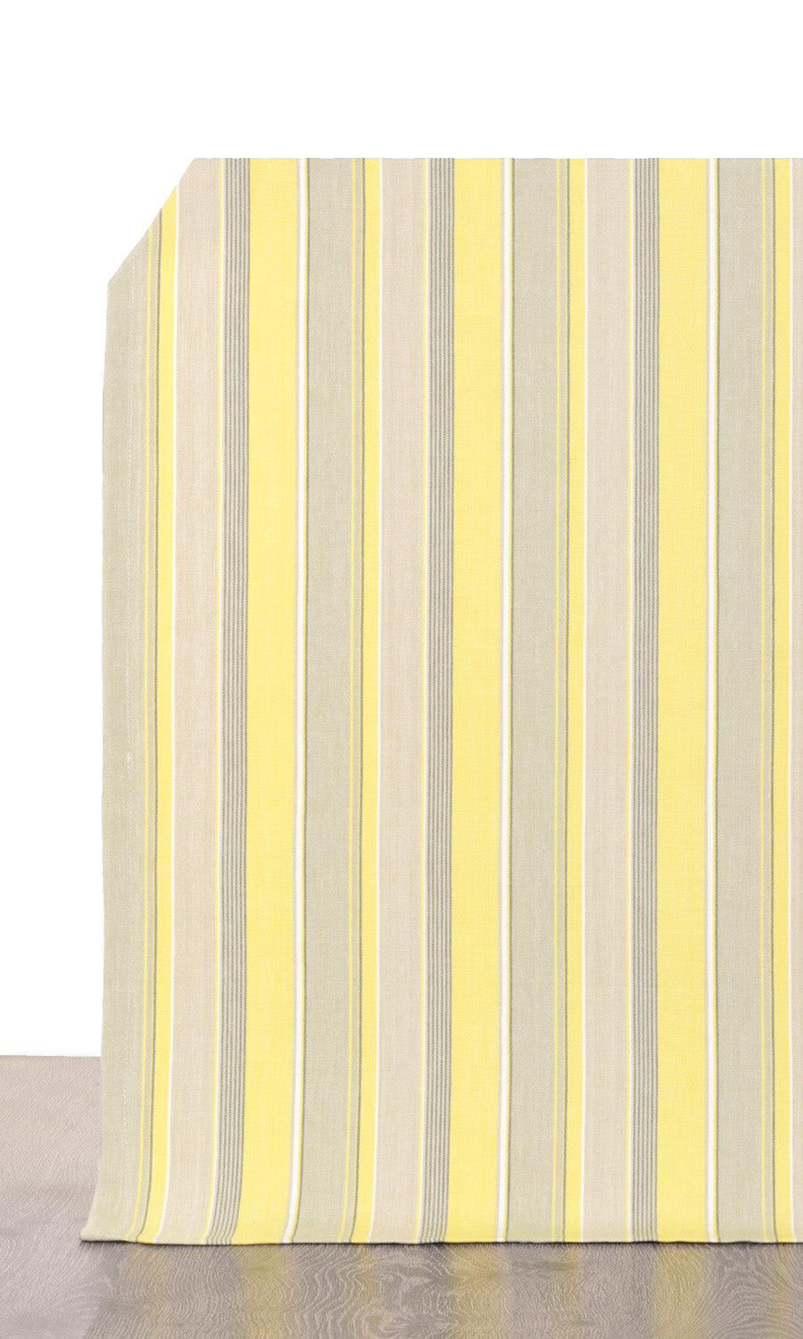 Striped  Home Décor Fabric By the Metre (Yellow/ Gray/ White)