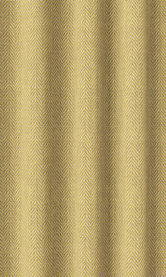 Herringbone Drapery (Deep Yellow/ White)