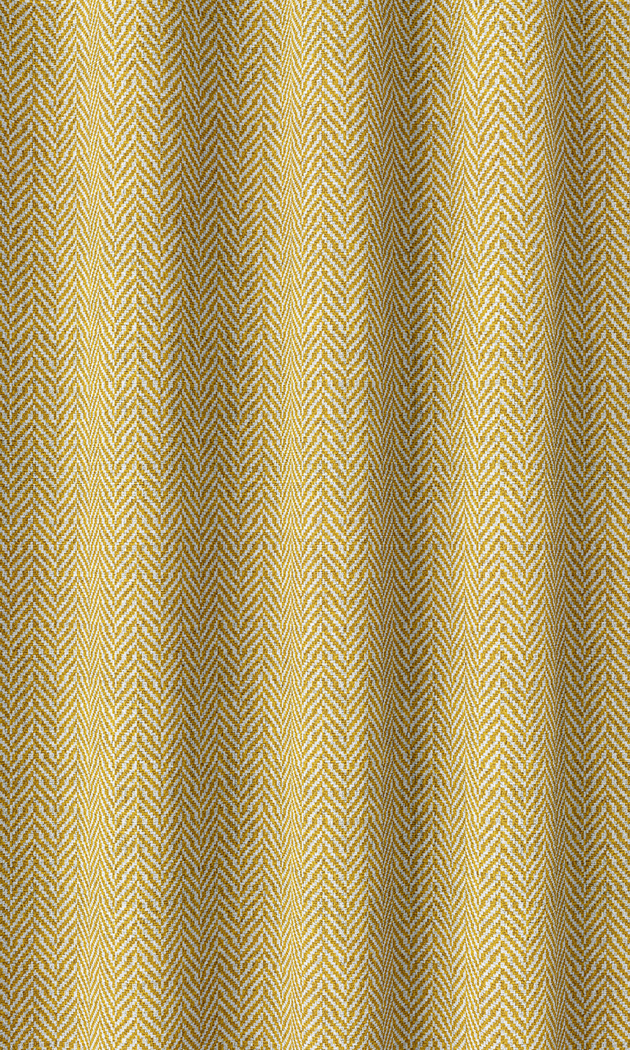 Herringbone Home Décor Fabric Sample (Deep Yellow/ White)