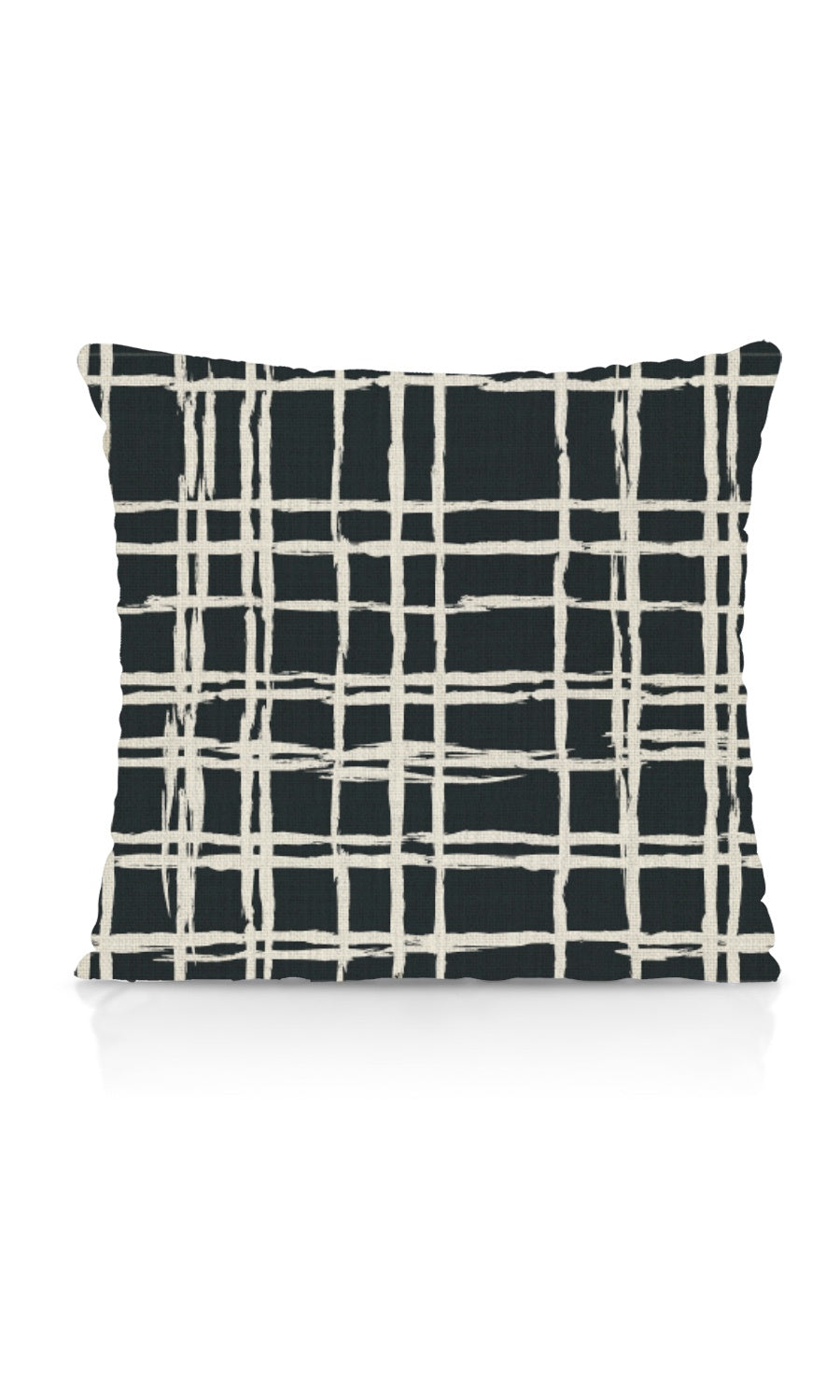 Geometrical Patterned Home Textile Fabric Material Sample (Black/ Ivory)