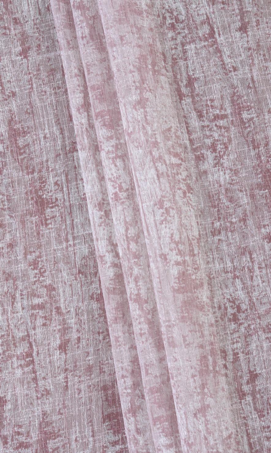 Textured Sheer Fabric Material By the Metre (Pink)