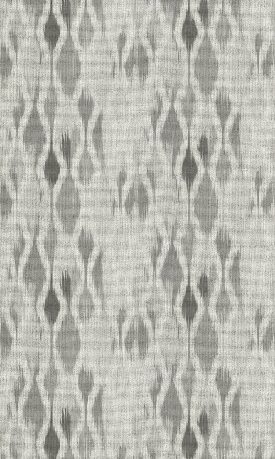 Ikat-Style Free Fabric Material Sample (Eggshell White/ Pewter Grey)