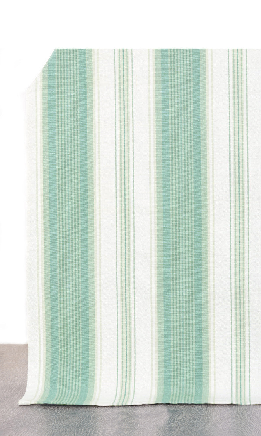 Striped Home Décor Fabric Sample (Seafoam Green/ White)