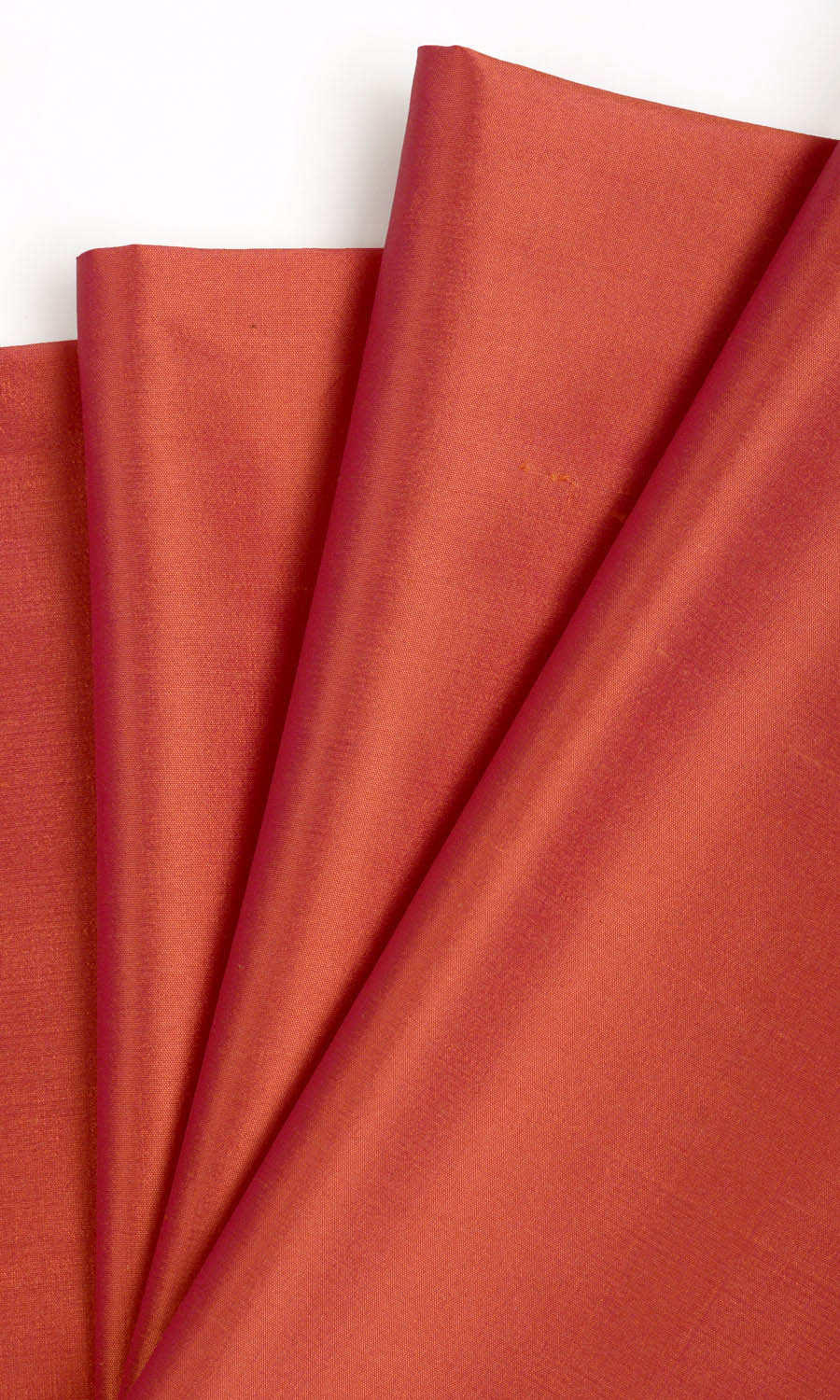 Shantung Silk Home Textile Fabric Material By the Metre (Brick Orange/ Red)