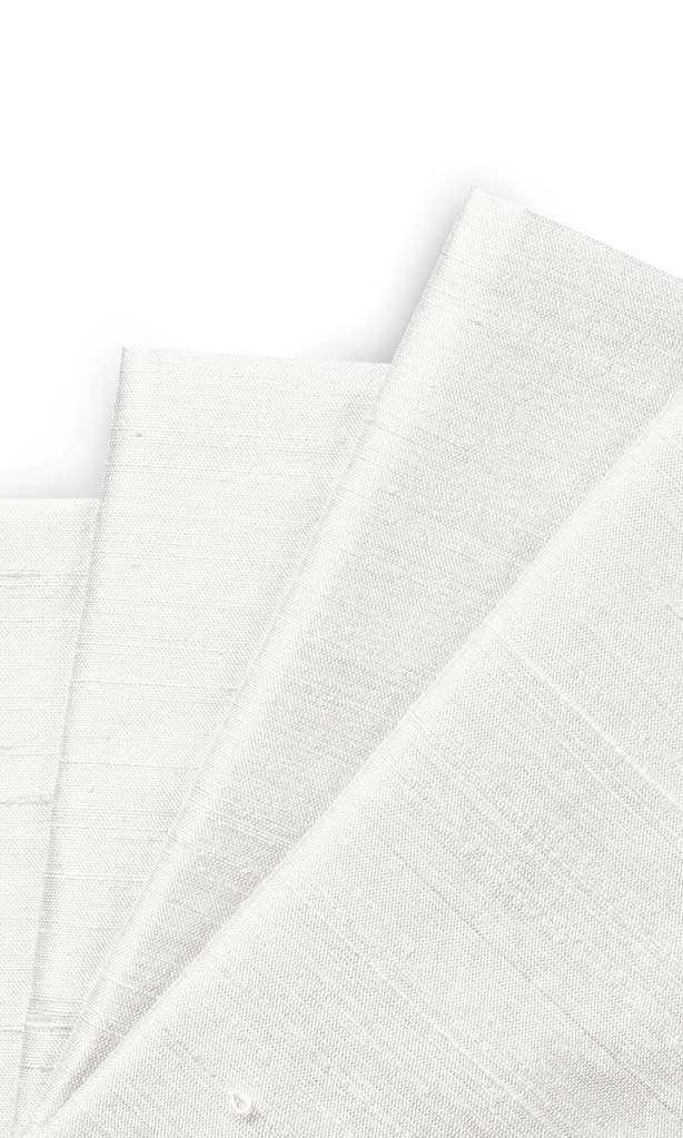 Pure Silk Window Treatments Fabric Sample (White)