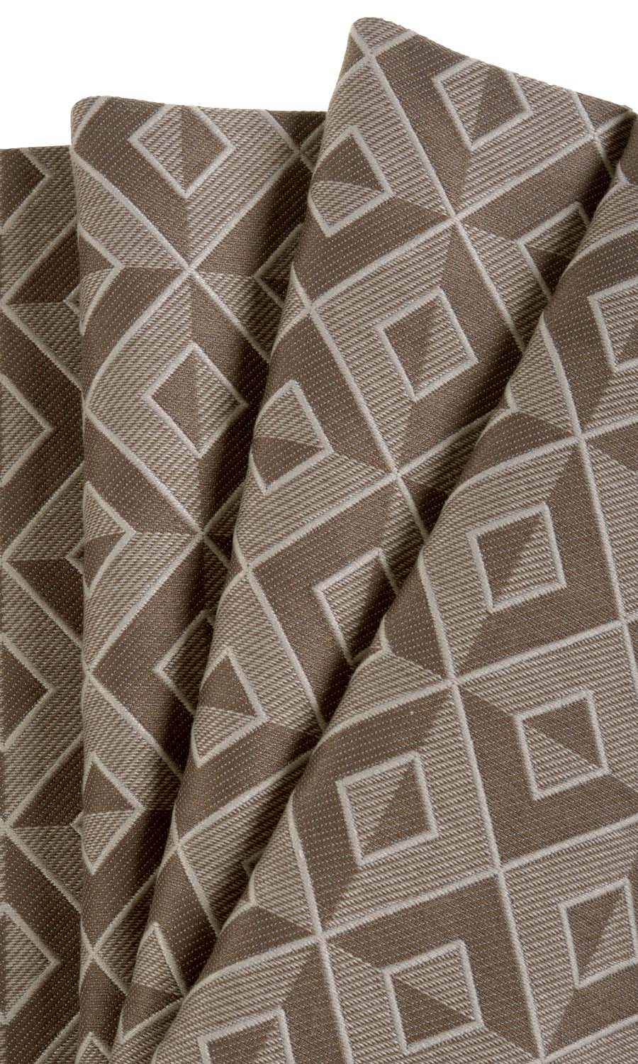 Geometric  Home Textile Fabric Material By the Metre (Mocha Brown)