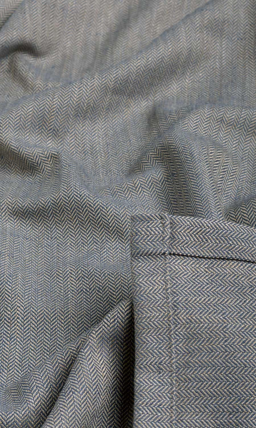 Herringbone Fabric By the Metre for Curtains & Drapes (Navy Blue/ Brown/ Grey)