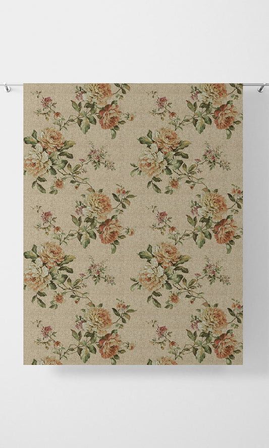 Modern Country Floral Drapery (Yellow)