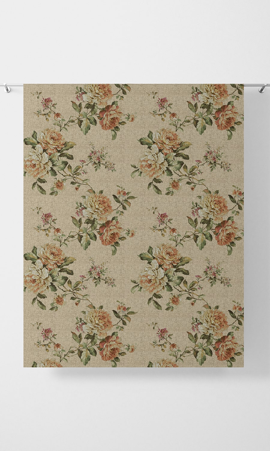 Modern Country Floral Home Décor Fabric By the Metre (Yellow)
