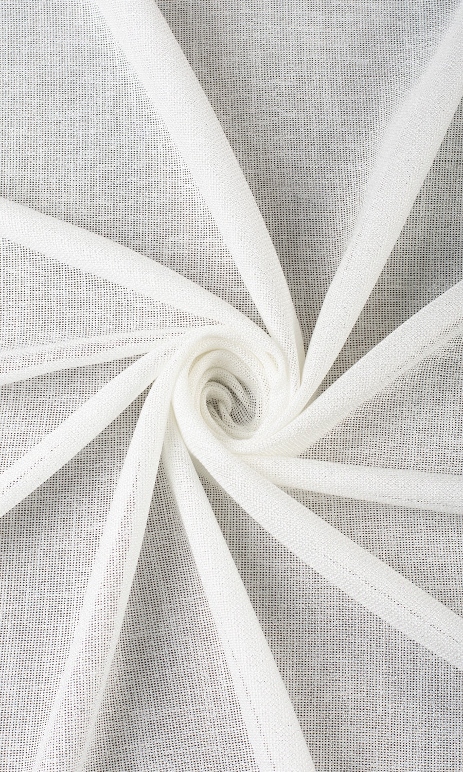 Textured Sheer Home Textile Fabric Material By the Metre (White)