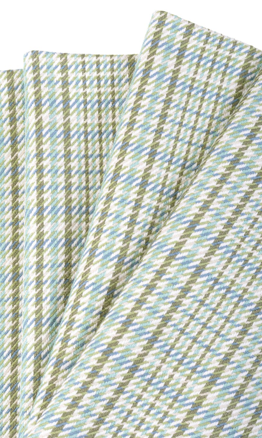 Houndstooth Cotton Home Textile Fabric Material By the Metre (Green/ Blue)