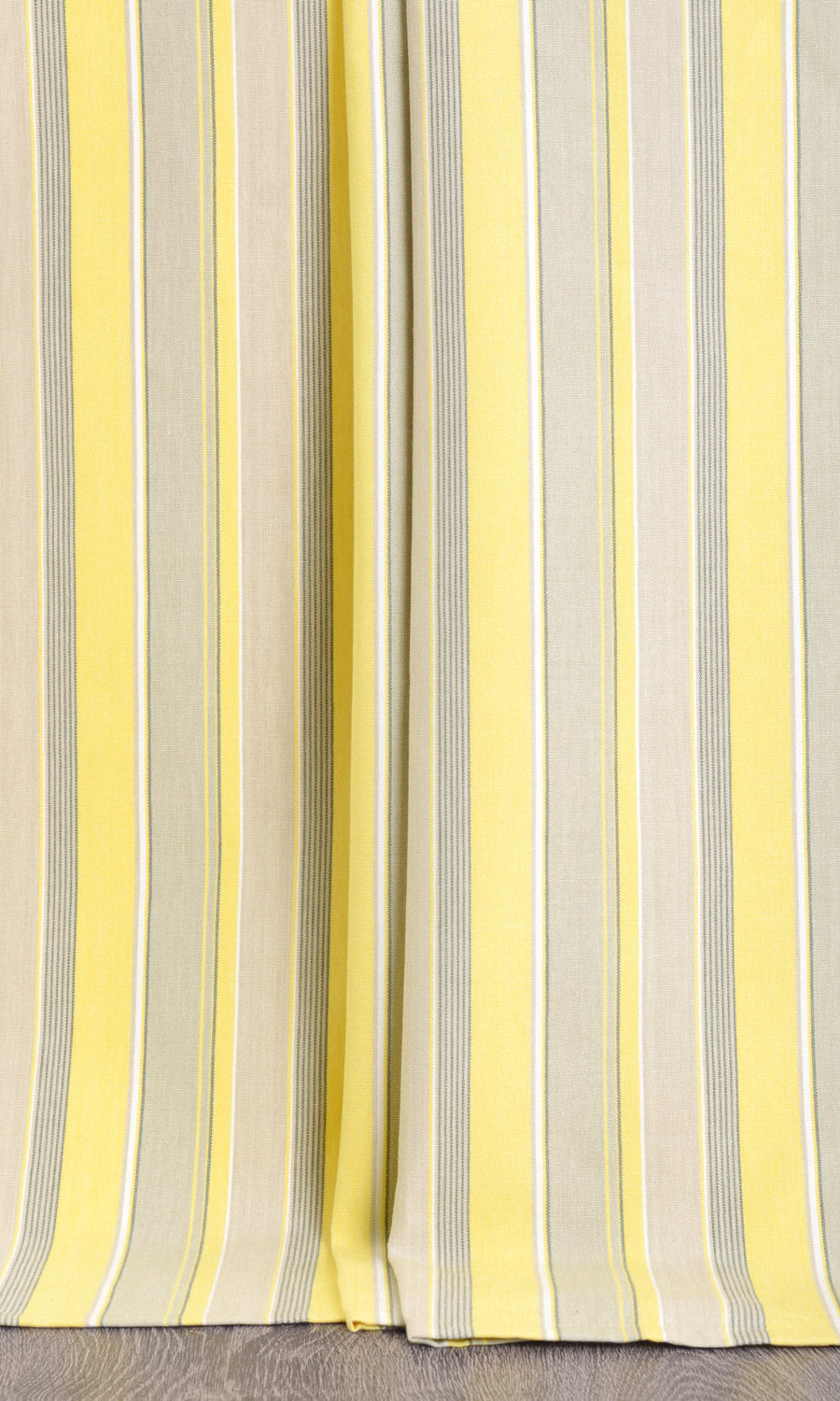 Striped  Home Textile Fabric Material By the Metre (Yellow/ Gray/ White)