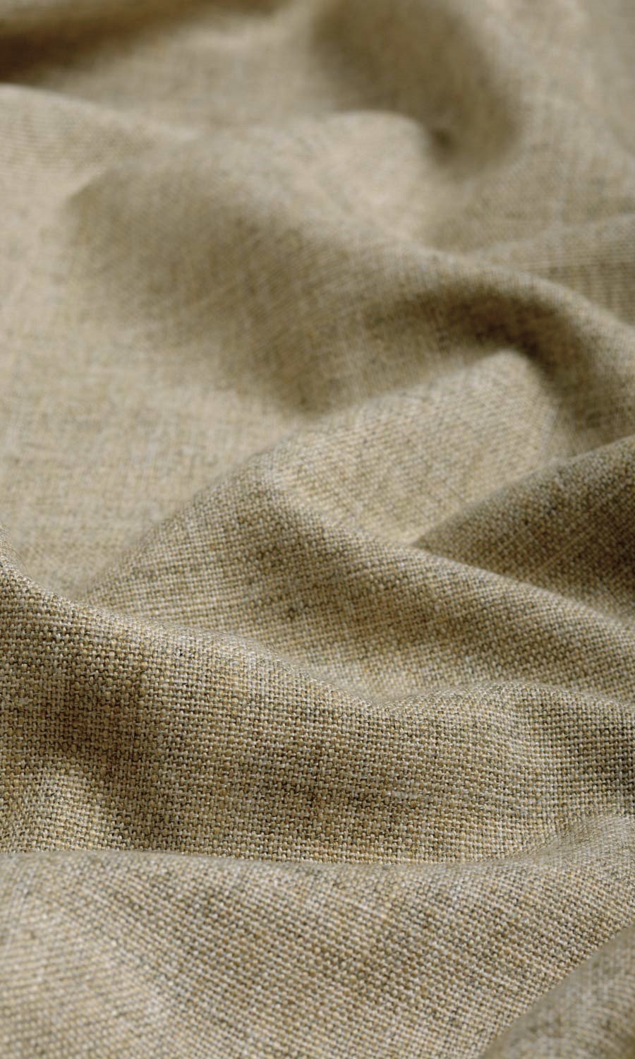 Linen Texture Fabric By the Metre for Curtains & Drapes (Taupe/ Brown)