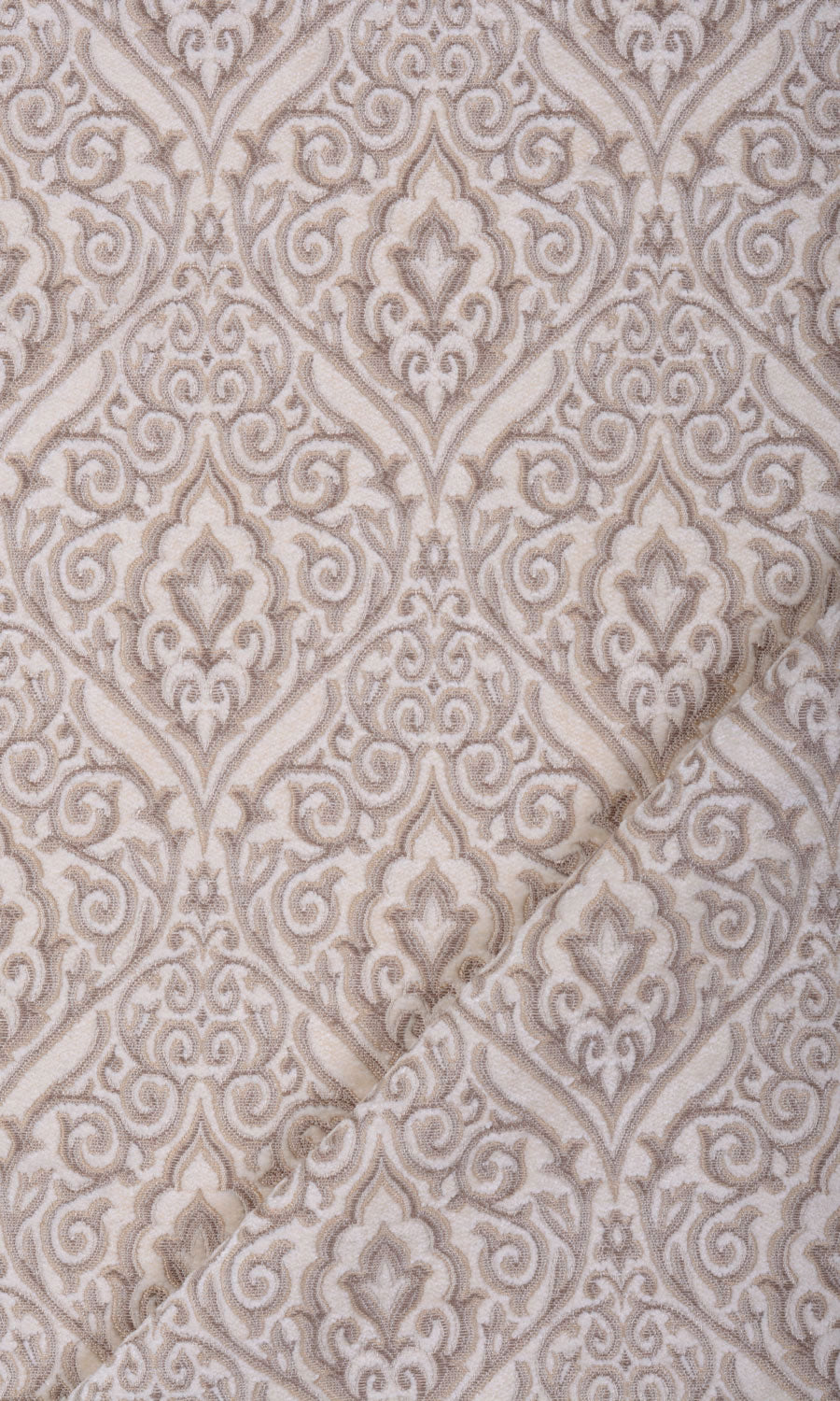 Velvet Fabric By the Metre for Curtains & Drapes (Ivory/ Beige)