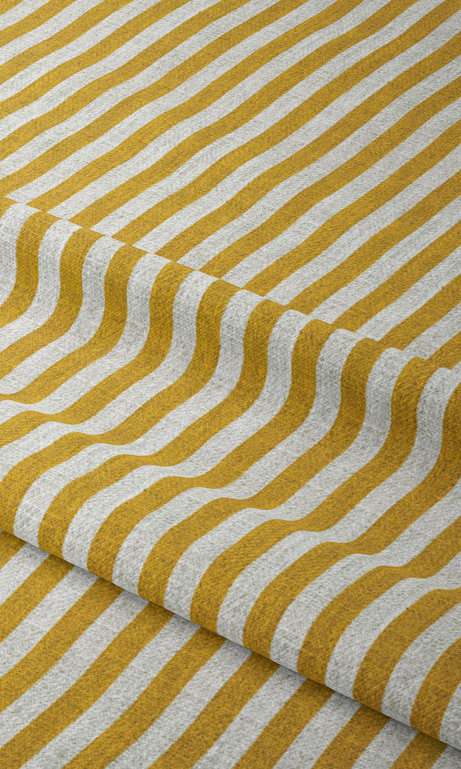 Modern Striped Window Treatments Fabric By the Metre (Deep Yellow/ White)