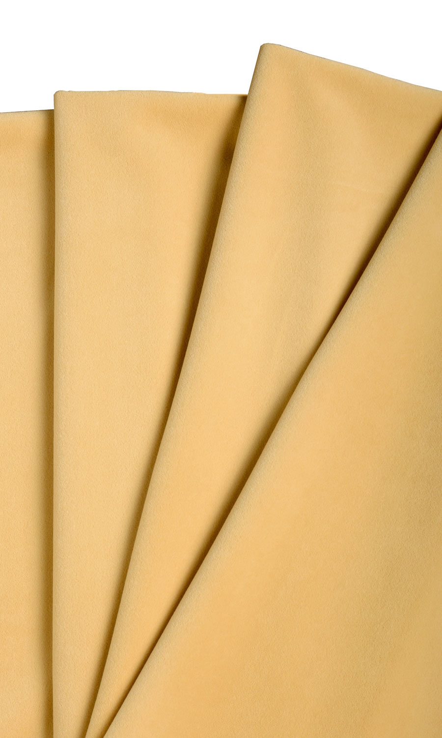 Velvet Home Textile Fabric Material Sample (Pale Yellow)