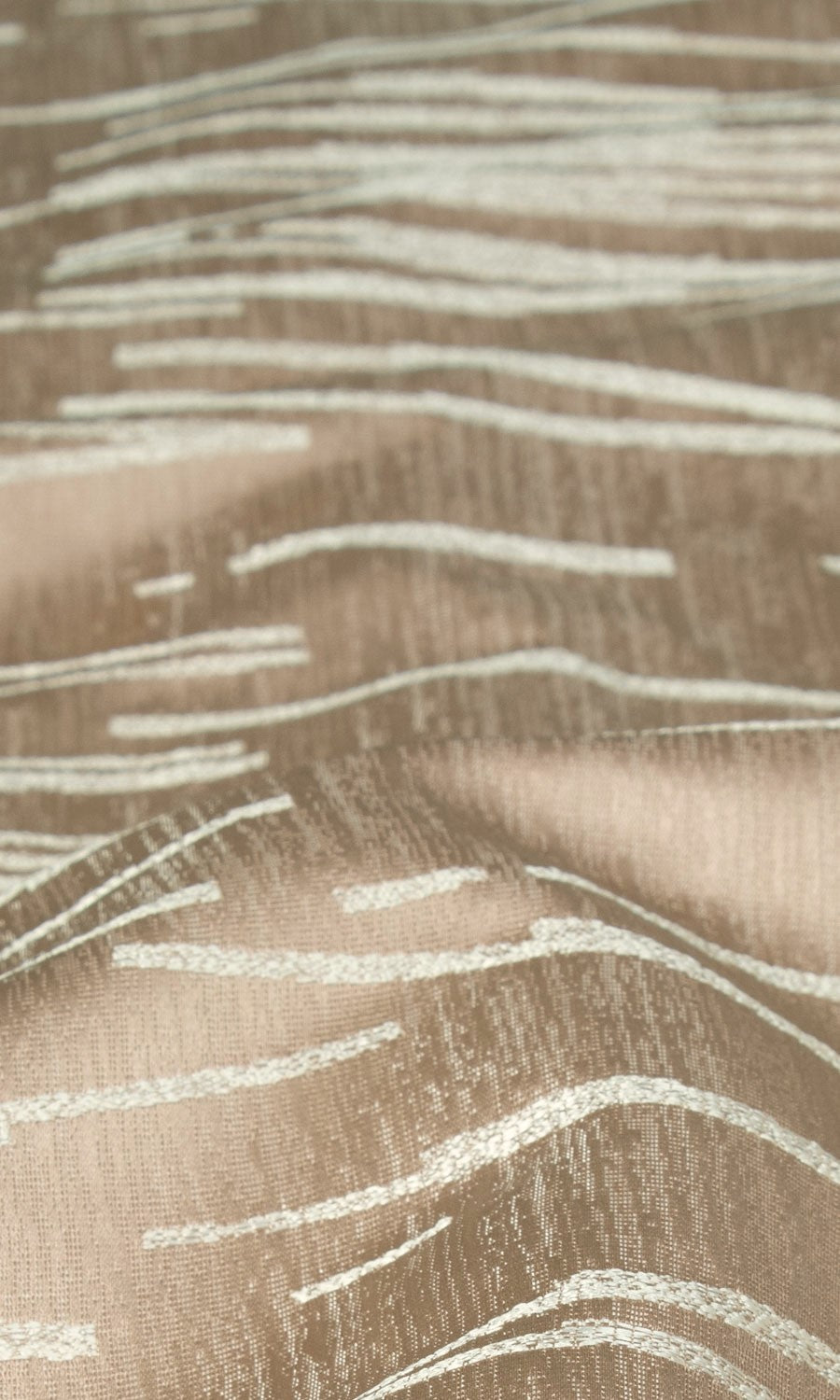 Abstract Patterned Fabric Material By the Metre (Pink-Beige)