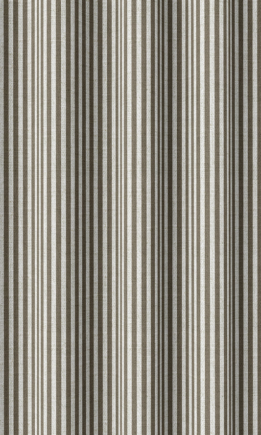 Striped Print Home Décor Fabric By the Yard (Brown/ White)