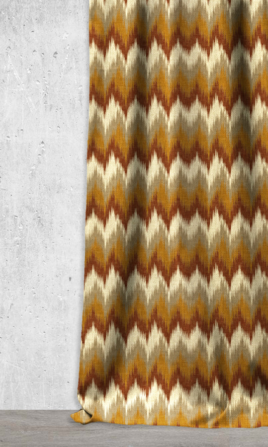 Chevron Patterned Ikat Curtains