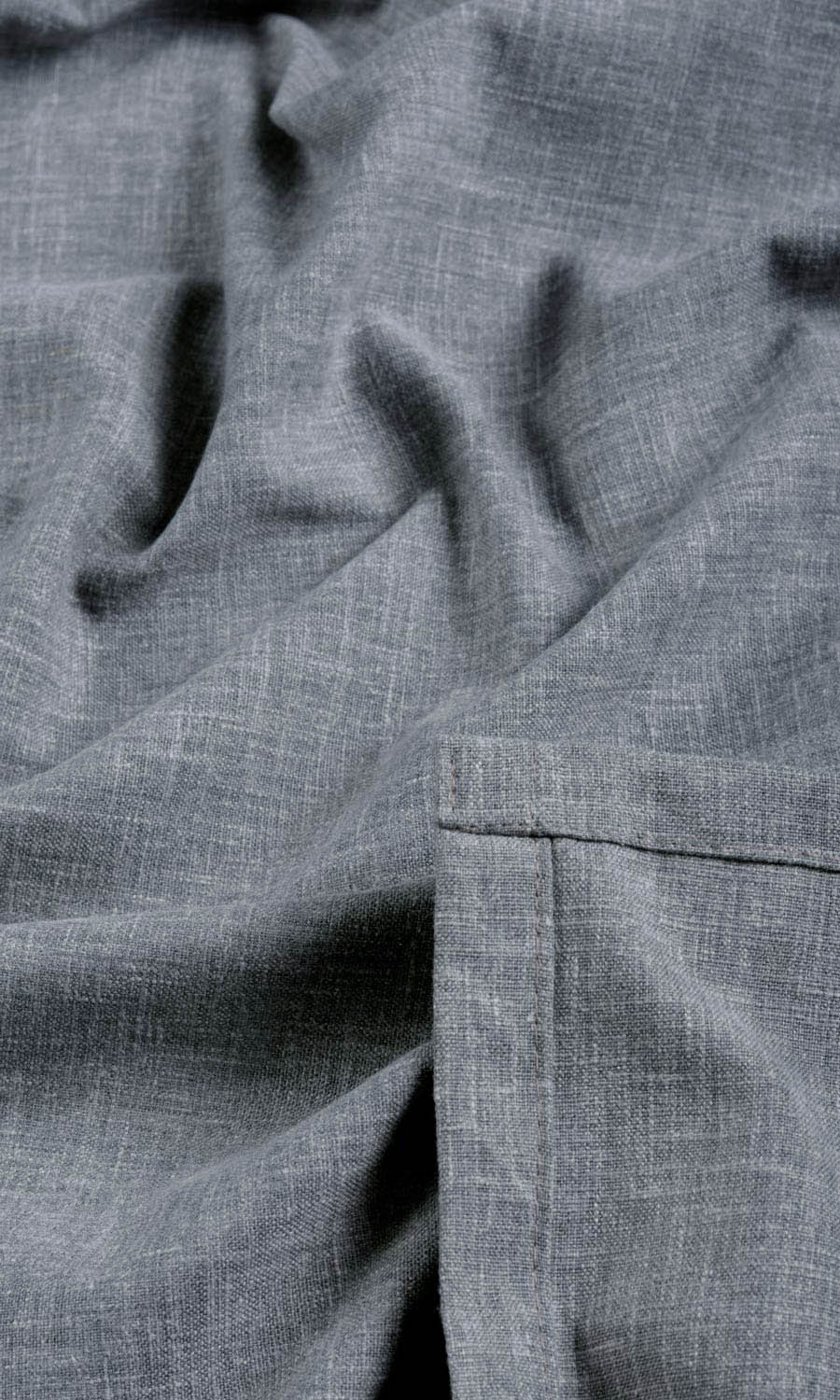 Linen Texture Fabric By the Metre for Curtains & Drapes (Steel Grey)