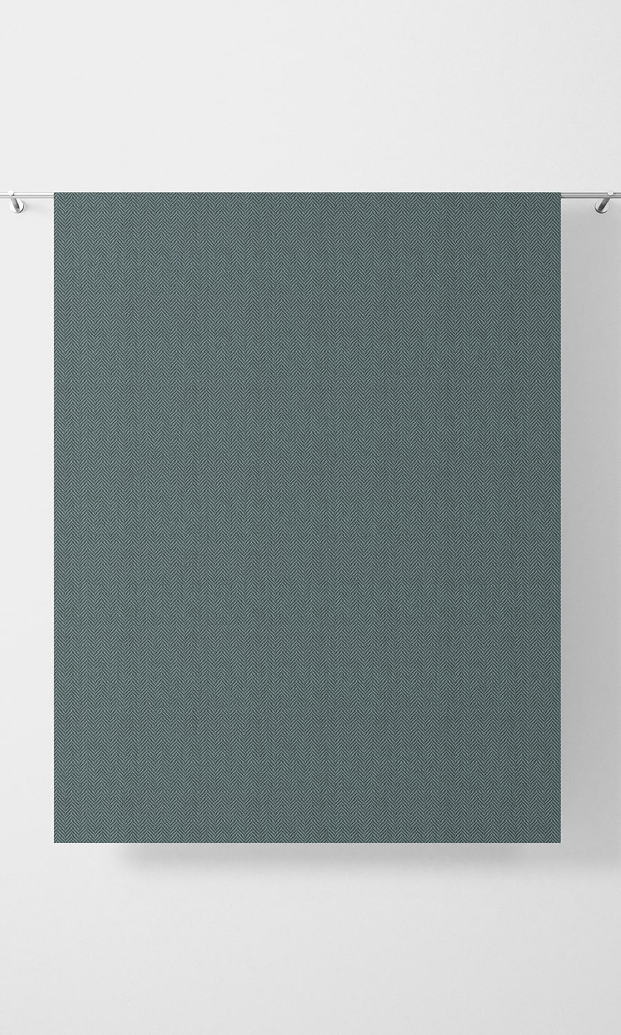 Herringbone Textured Fabric Material By the Metre (Blue)
