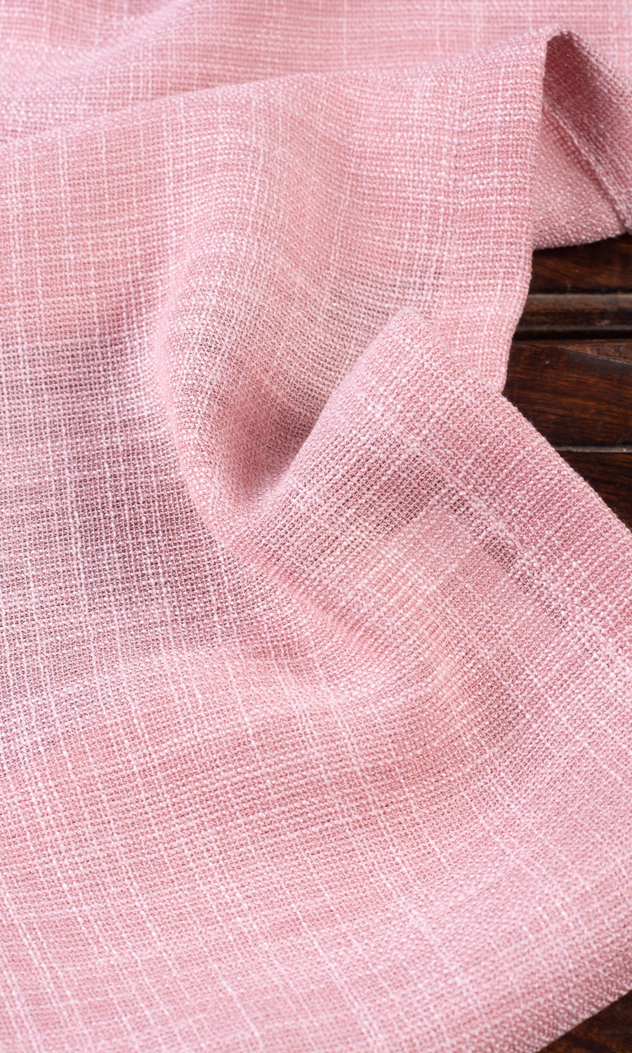 Textured Sheer Fabric Sample for Curtains & Drapes (Pink)