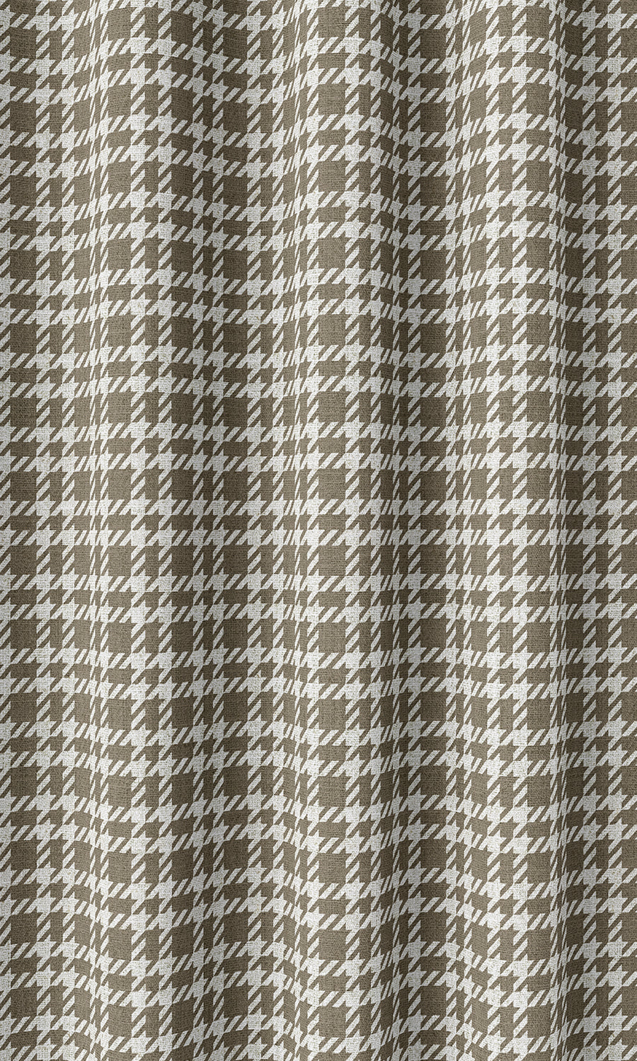 Checkered Home Décor Fabric Sample (Cedar Brown/ White)