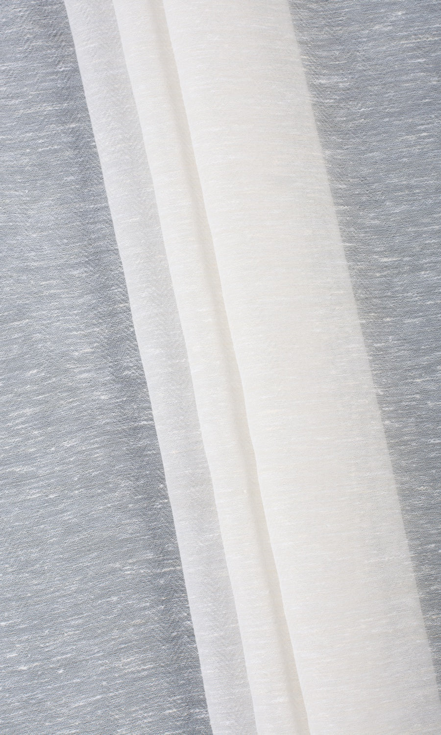 Textured Sheer Window Treatments Fabric By the Metre (Cotton White)