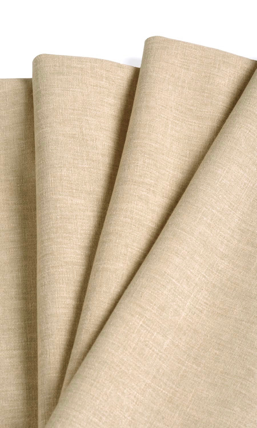 Linen Texture Window Treatments Fabric By the Metre (Wheat Beige)