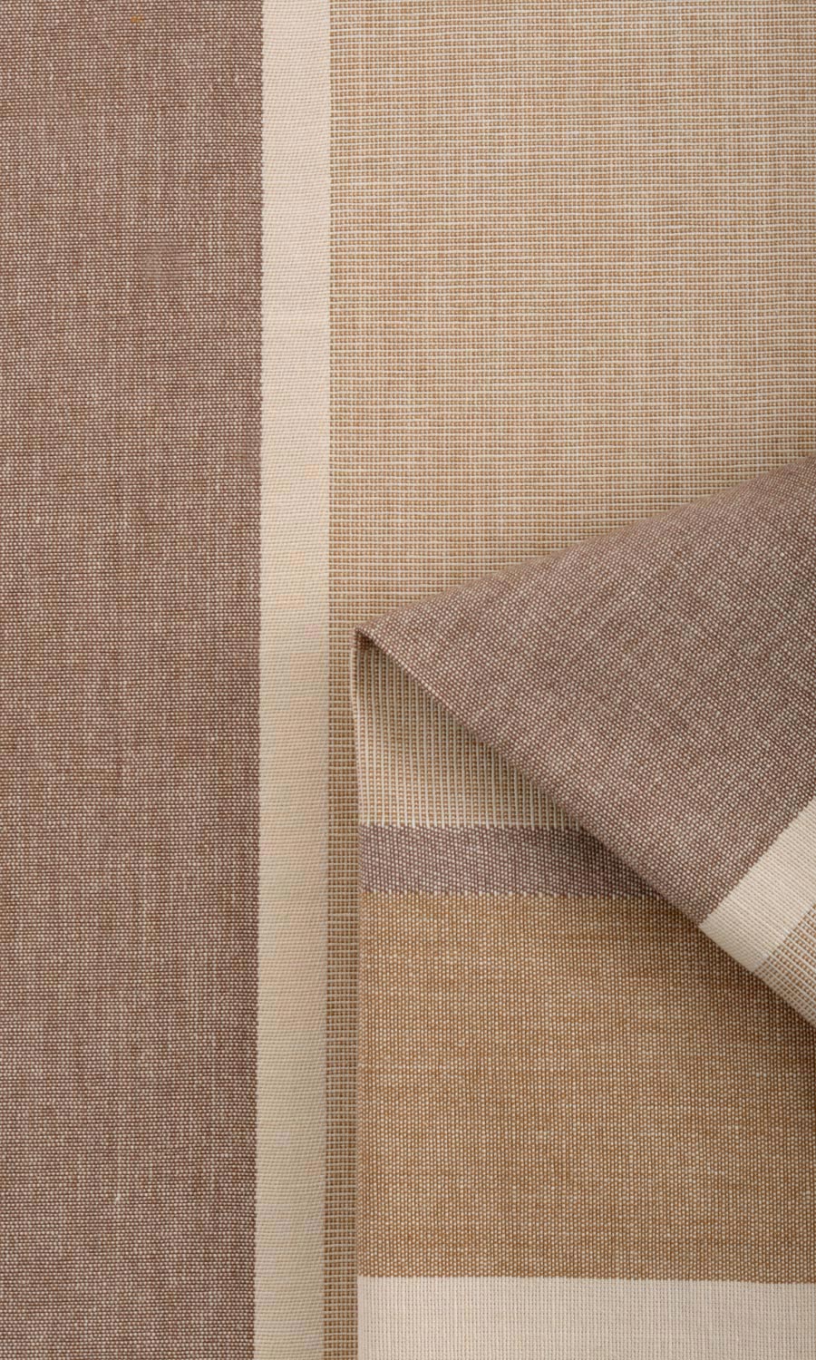 Cotton Window Treatments Fabric By the Metre (Beige/ Brown)