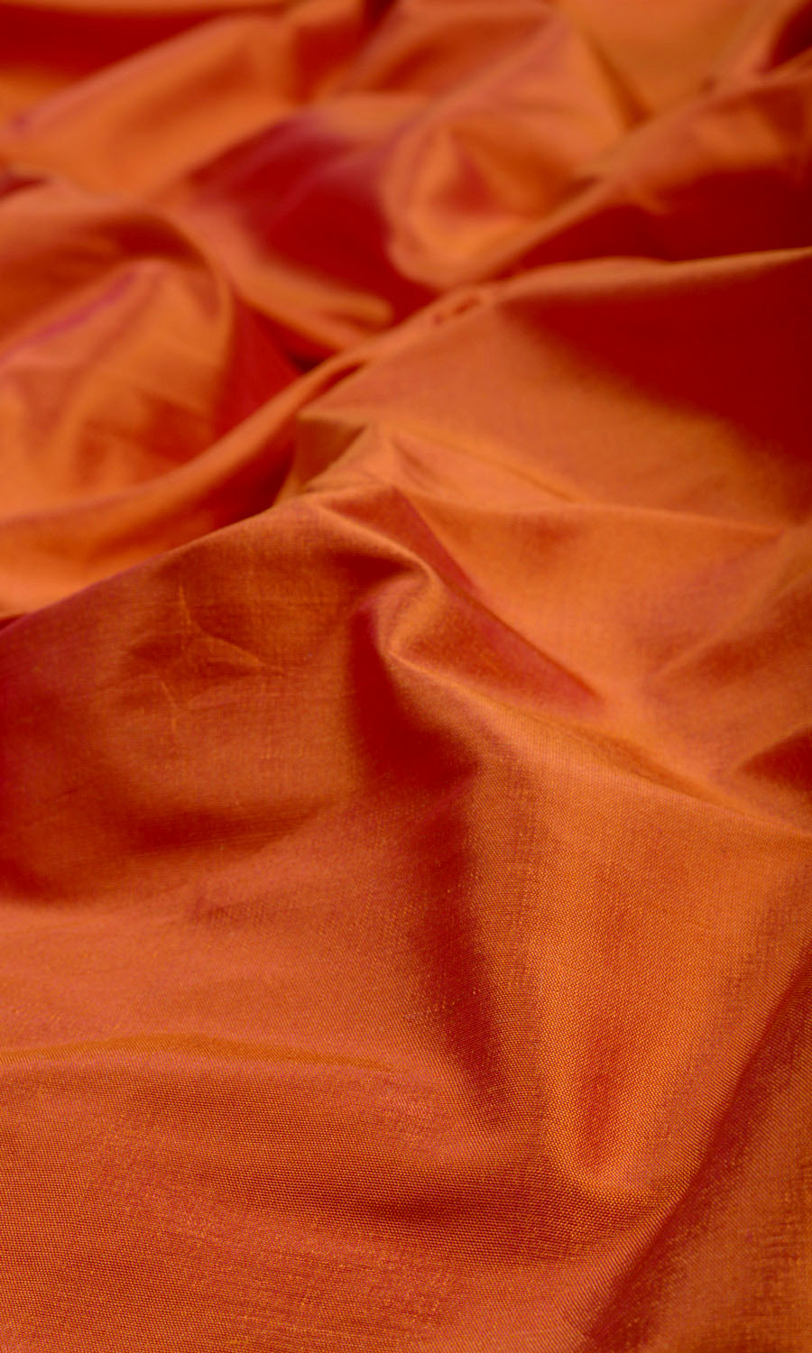 Shantung Silk Window Treatments Fabric By the Metre (Saffron Orange)